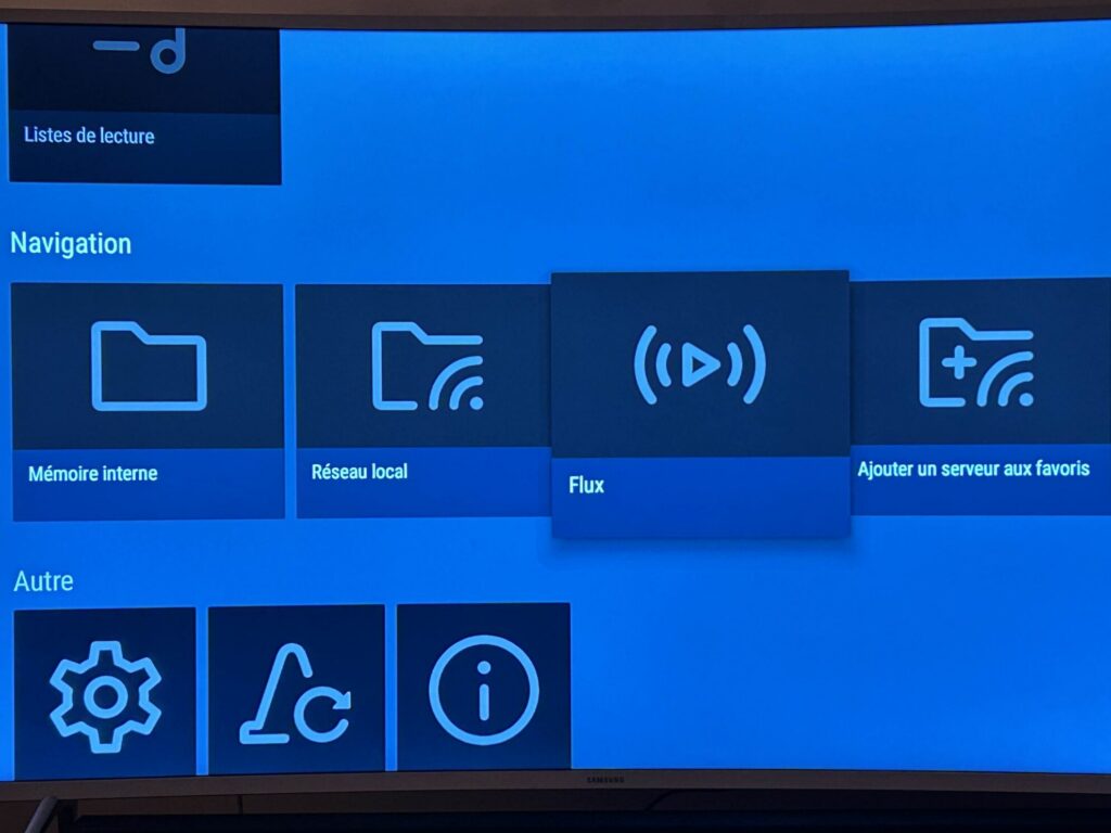 VLC Media Player sur Firestick - Flux