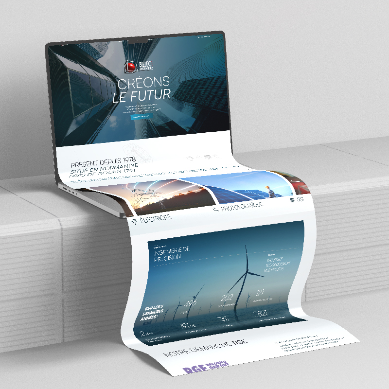 Site vitrine Bielec créé par Hrafn Studio