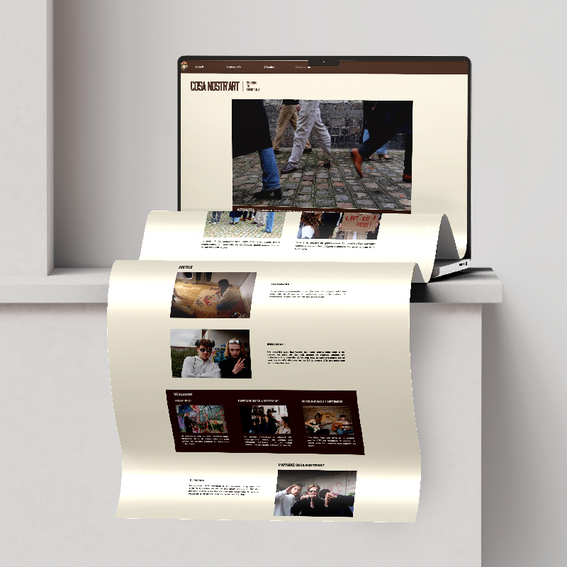 Site étudiant Bureau des Arts conçu par Hrafn Studio